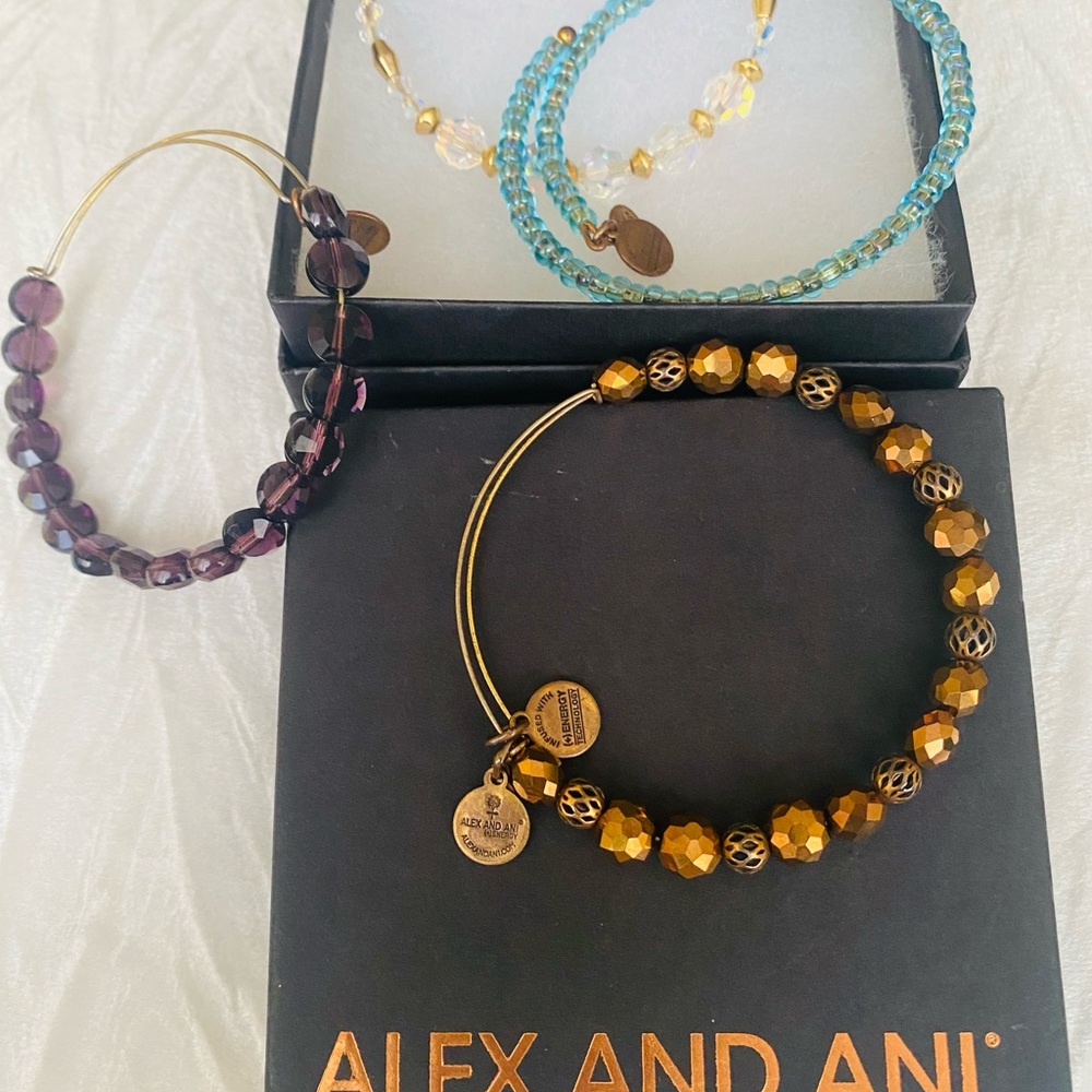 Alex & Ani 4pc Stack Bracelets - Picture 3 of 3